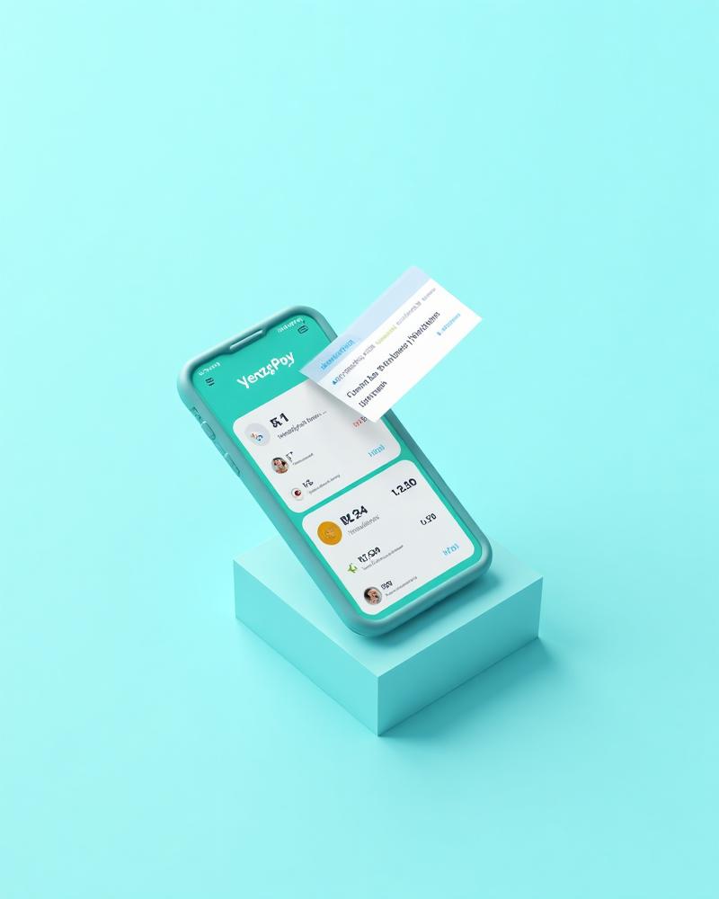 YenzyPay mobile app on smartphone